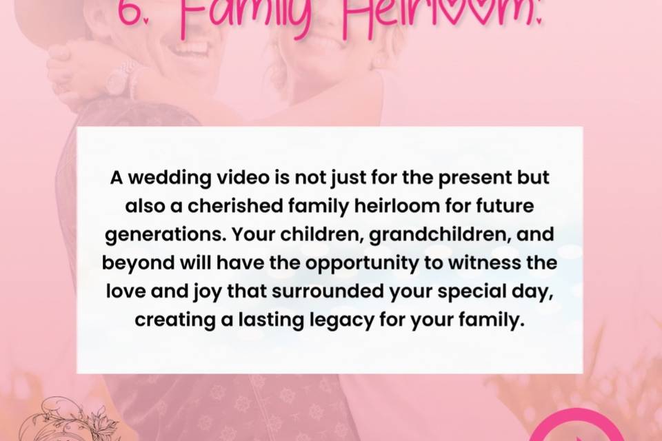 Wedding Videographer Reasons