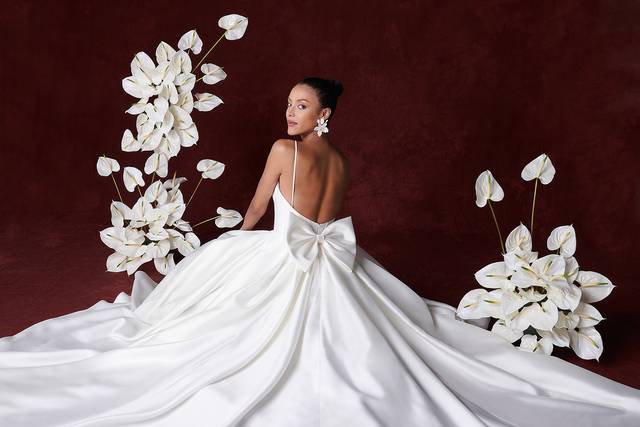 Mori Lee 30125 Graciela Detachable Overskirt High Neck Wedding Gown -  MadameBridal.com