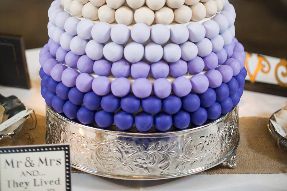 5 tier ombre cake