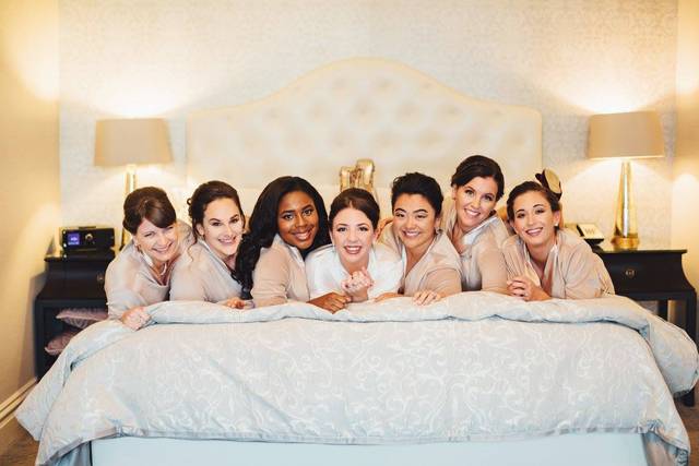 Bride and bridesmaids