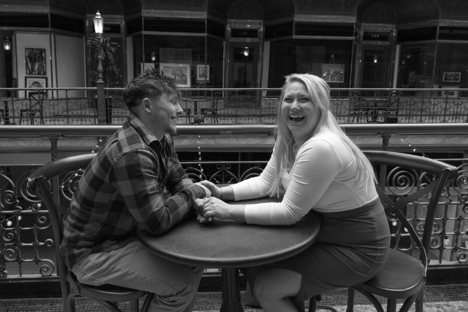 Engagement laughing