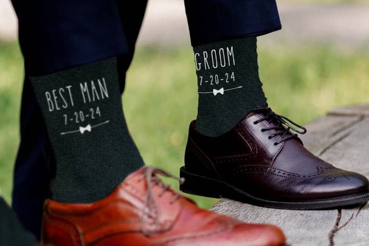 Custom Groom & Best Man Socks