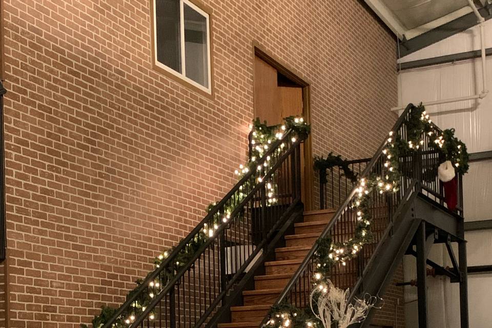 Stairs to bridal suite