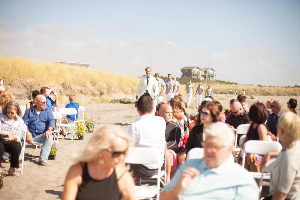 Outdoor wedding ceremony