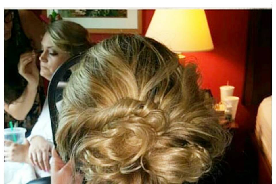 Hair in a bun