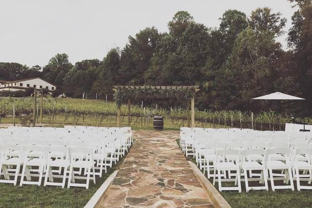 Wedding ceremony area