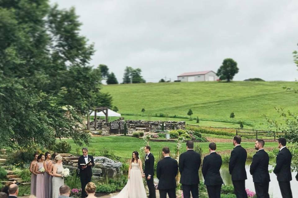 Outdoor wedding ceremony