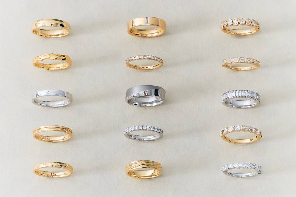 Mixed Metal Wedding Bands