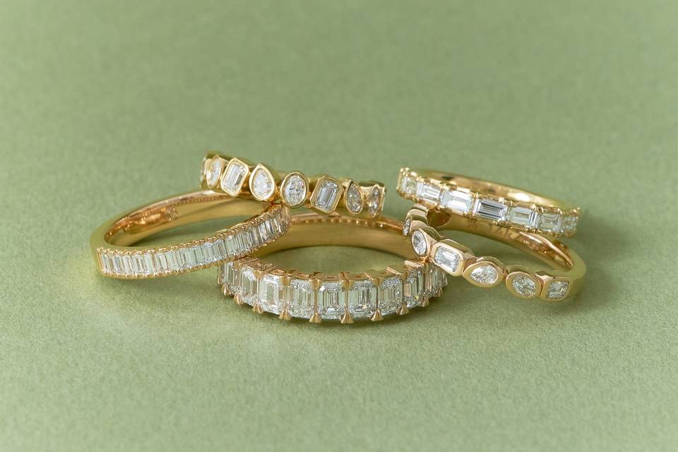 Yellow Gold Diamond Bands