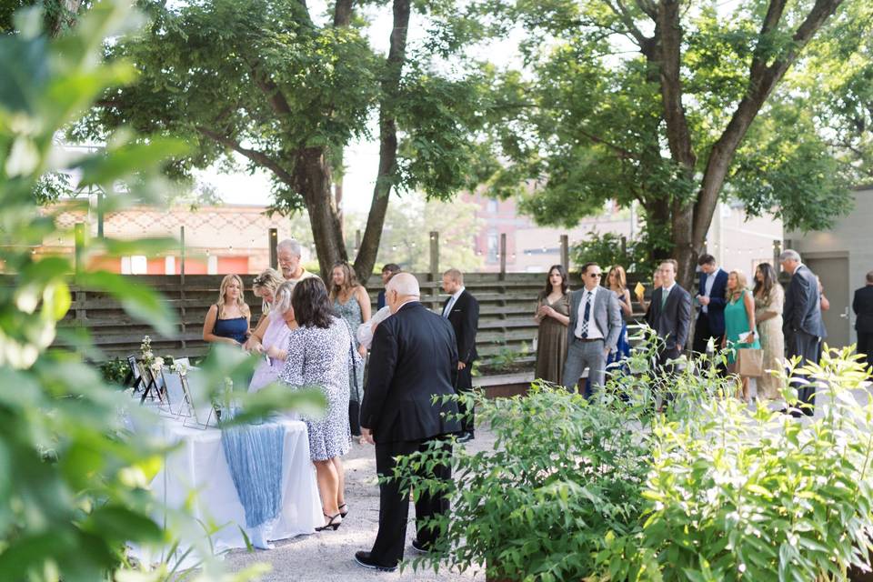 Guests Entering Our Courtyard