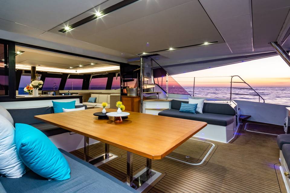 Stylish boat interior