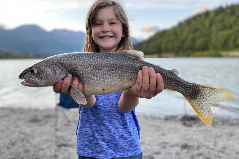 Fishing on trail lake