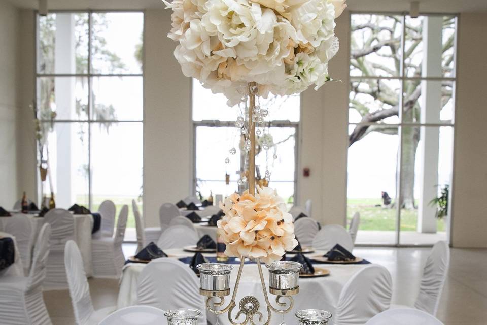 White flower centerpiece