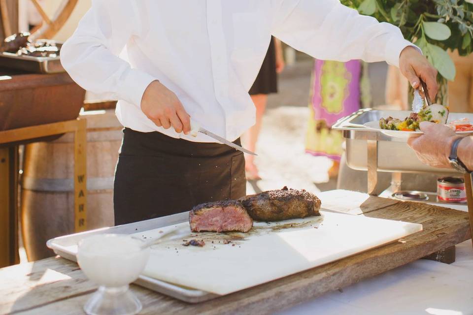 Tri-tip carving station.