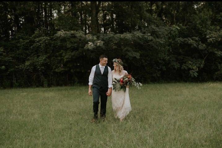 The groom and bride