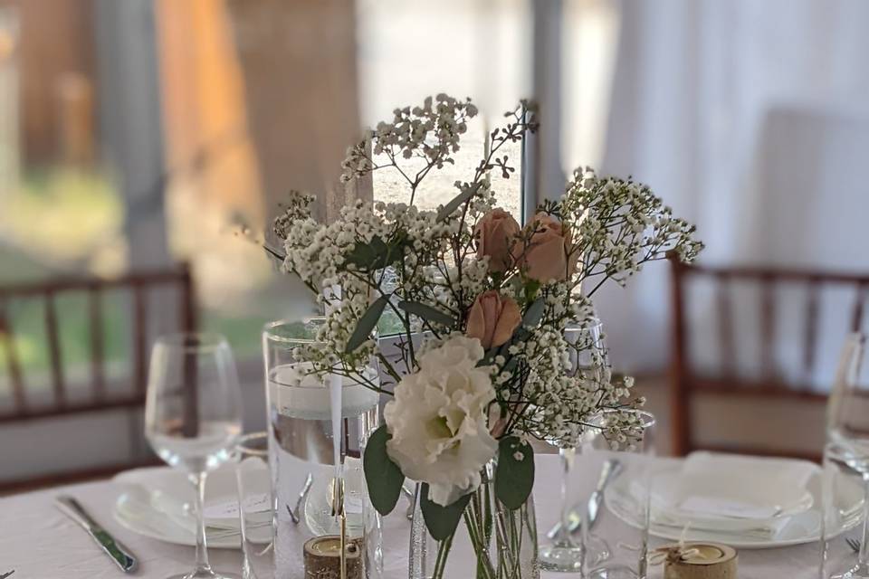 Bud Vase and Greenery Garland