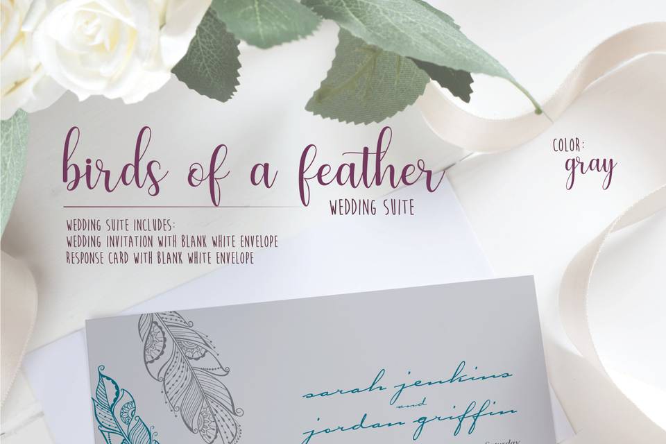 Birds of a feather invitation