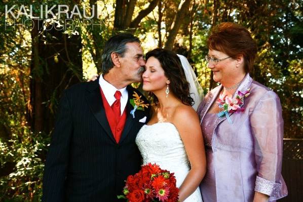 bride & parents