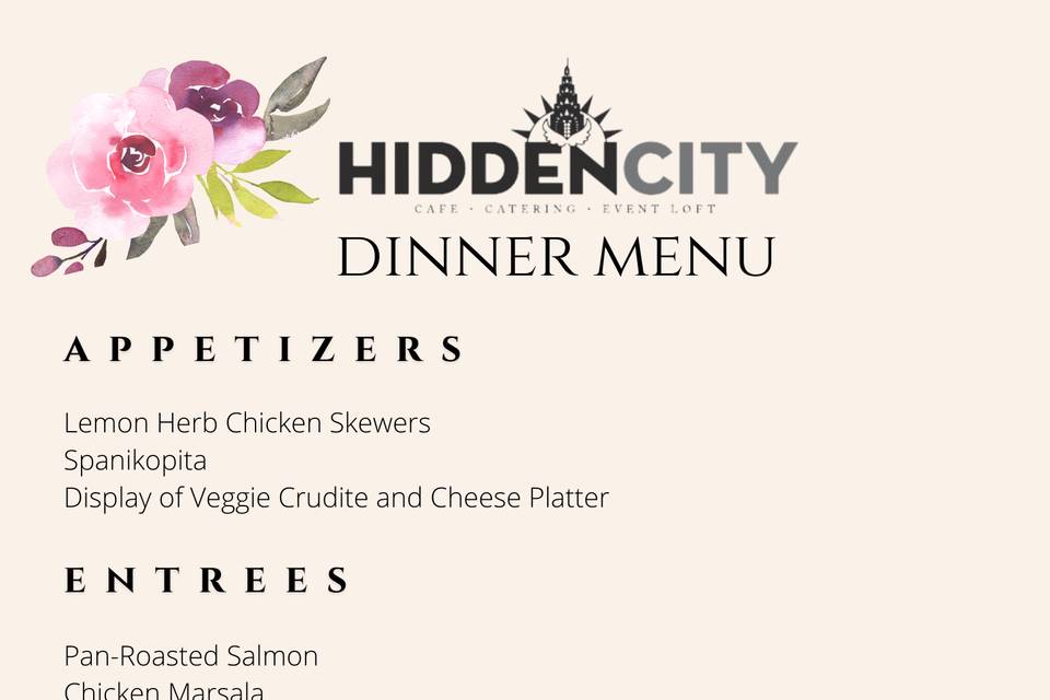 Dinner Menu