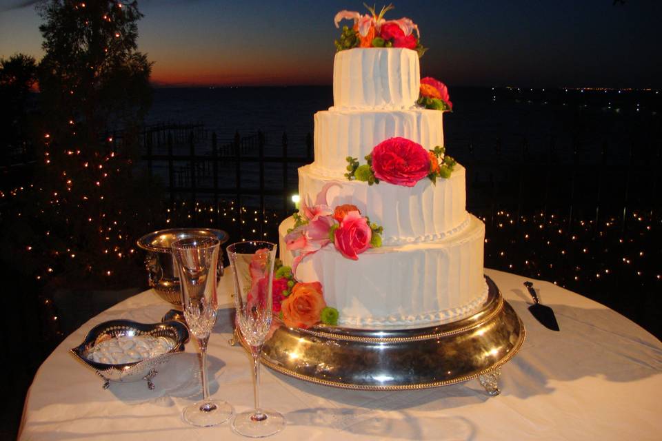 Four tier wedding cake