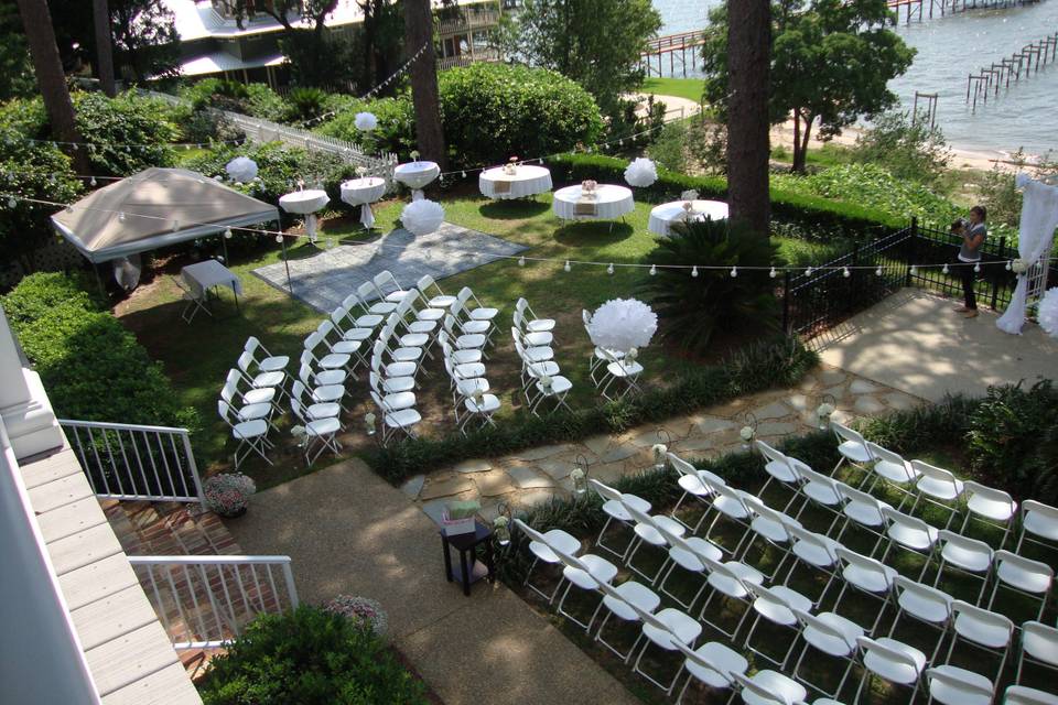 Outdoor wedding ceremony