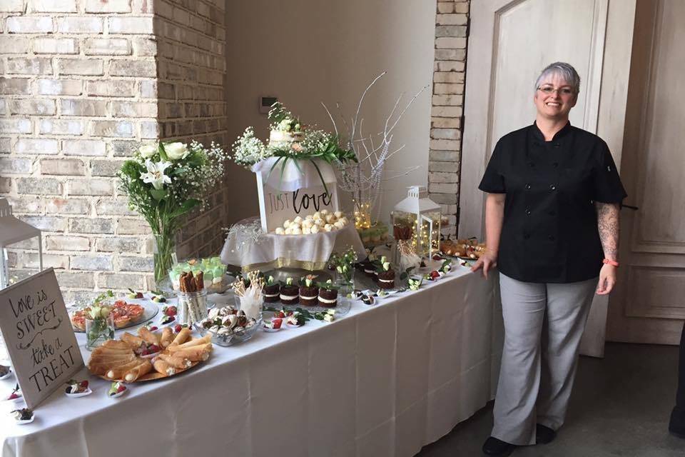 Dessert Table for wedding at Wrightsville Manor
