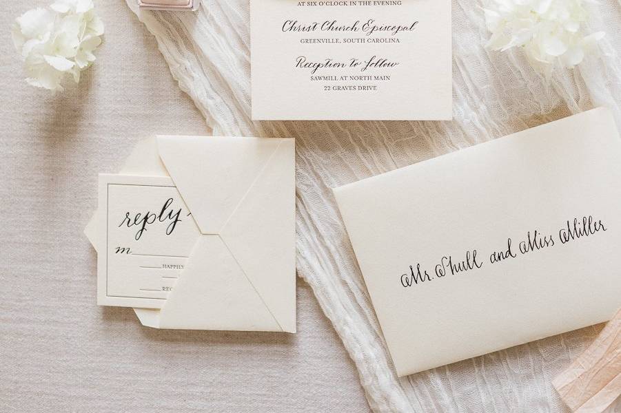 Blush Wedding Invitation Suite