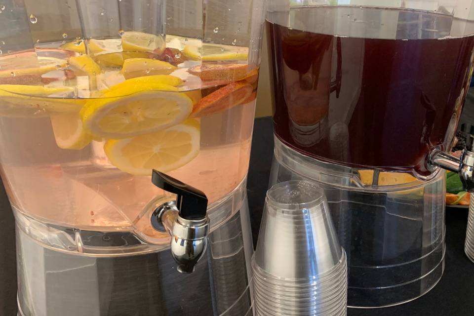 Citrus infused water and tea