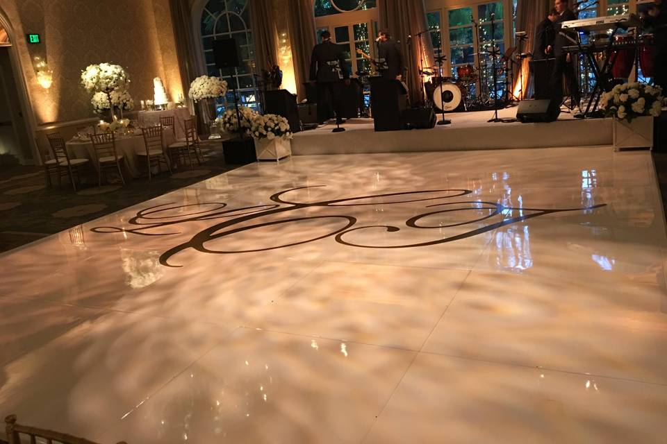 Monogrammed Dance Floor