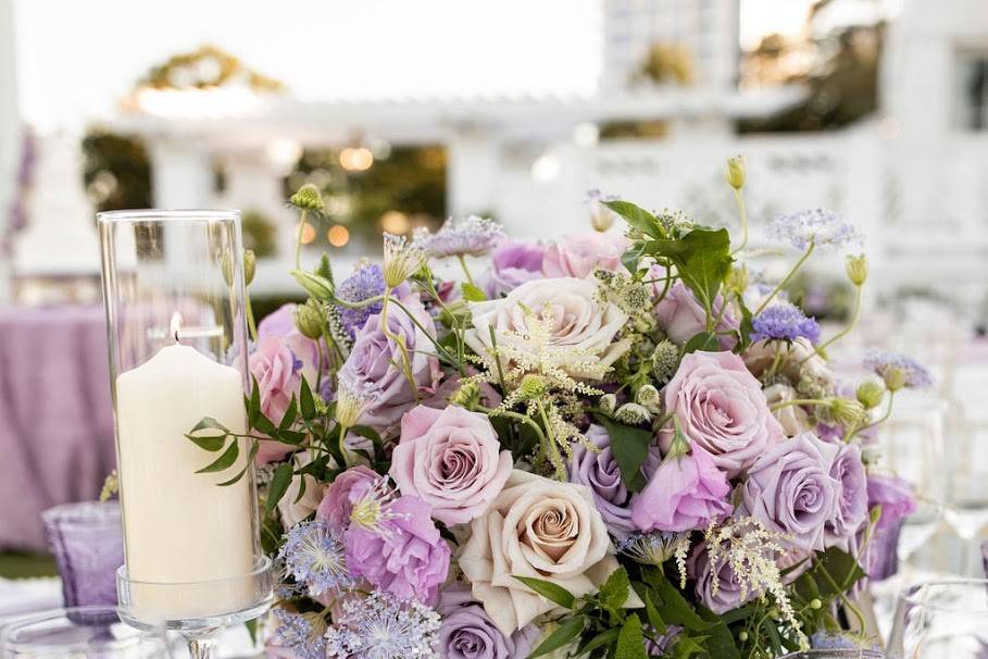 Purple Table Setting