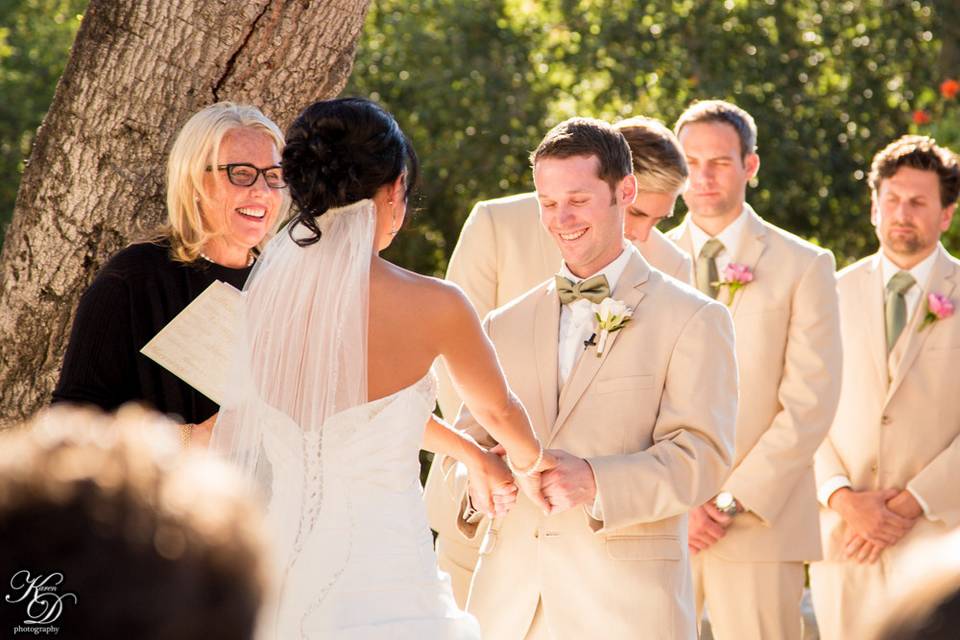 Wedding ceremony happiness