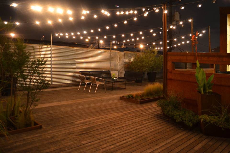 Rooftop Deck at night