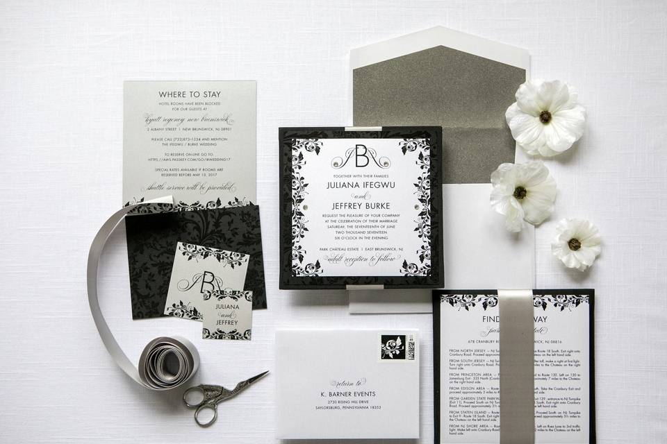 Black Silk Invitation