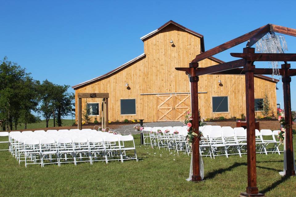 Early spring ceremony set up!