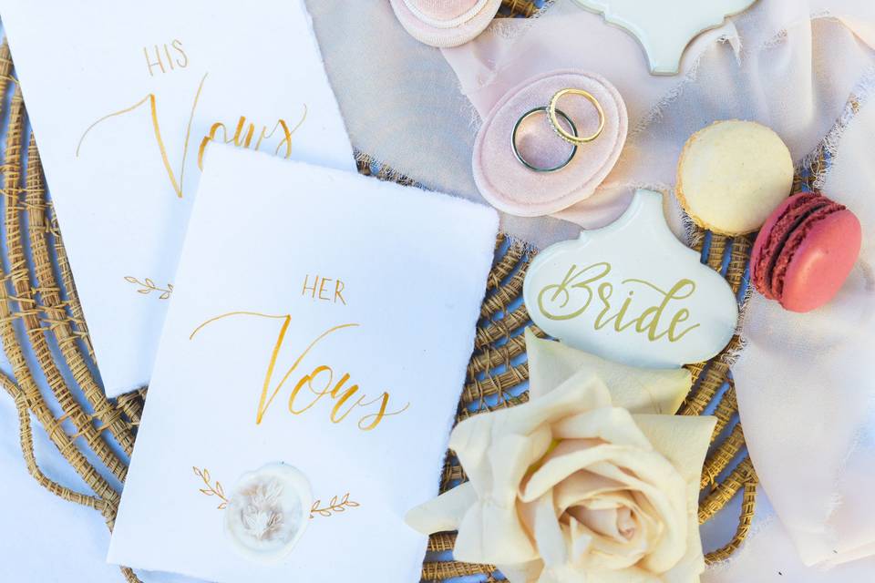 Vow Booklets & Place Cards