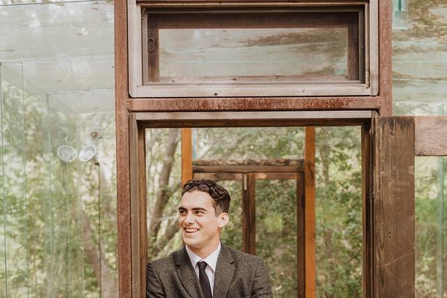 Groom getting ready