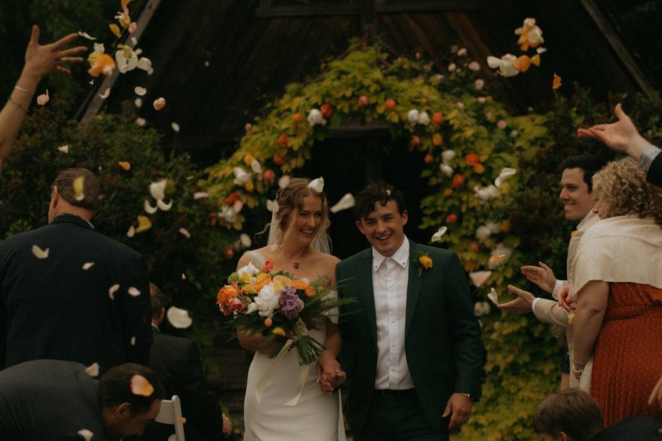 Throwing petals
