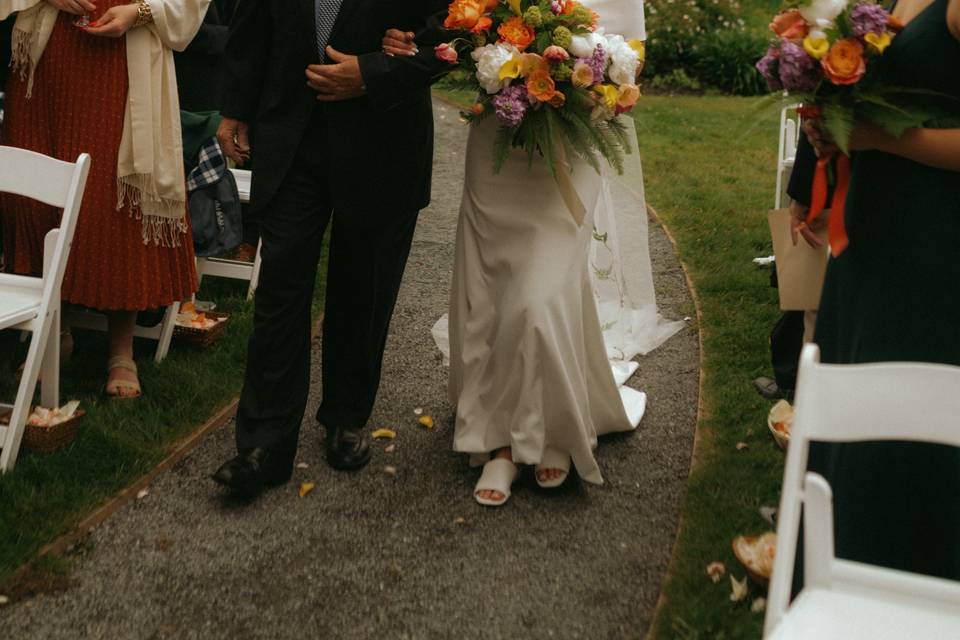 Down the aisle