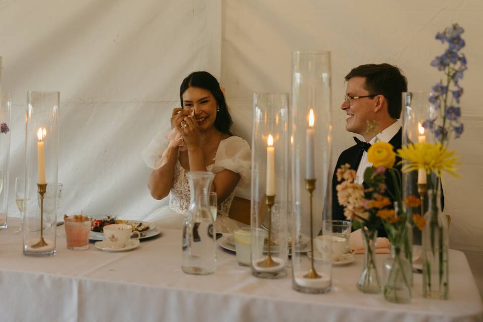 Tears during toasts