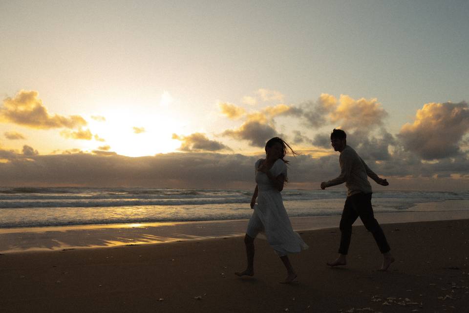 Running on the coast