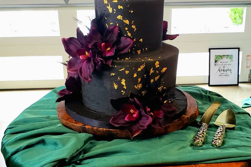 Black Velvet with Gold