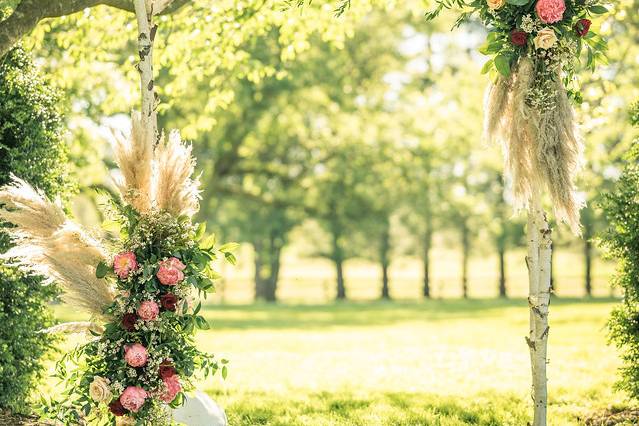 Arch with Pampas grass