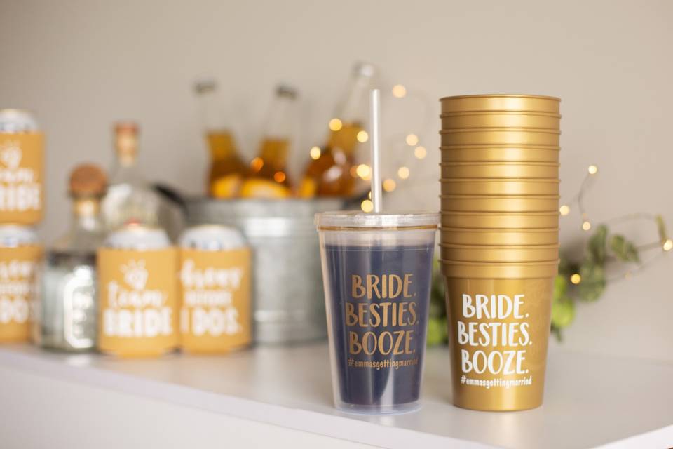 Bachelorette party drinkware