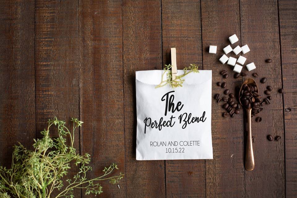 Custom wedding favor bags