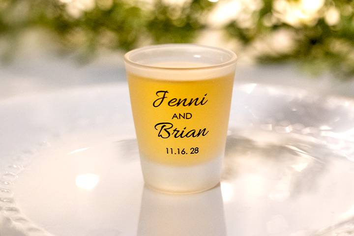 Custom Wedding Shot Glasses