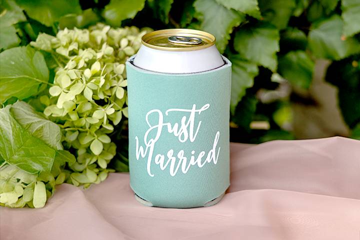 Custom Wedding Can Coolers