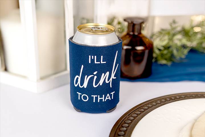 Custom Wedding Can Coolers
