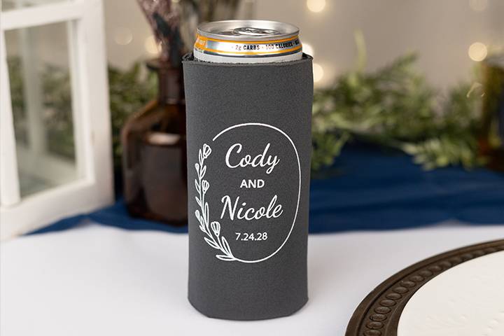Custom Wedding Can Coolers
