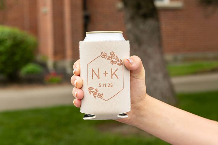 Custom Wedding Can Coolers