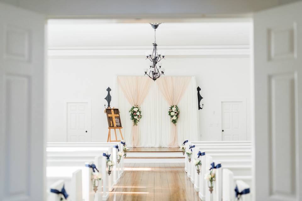 Inside the wedding chapel